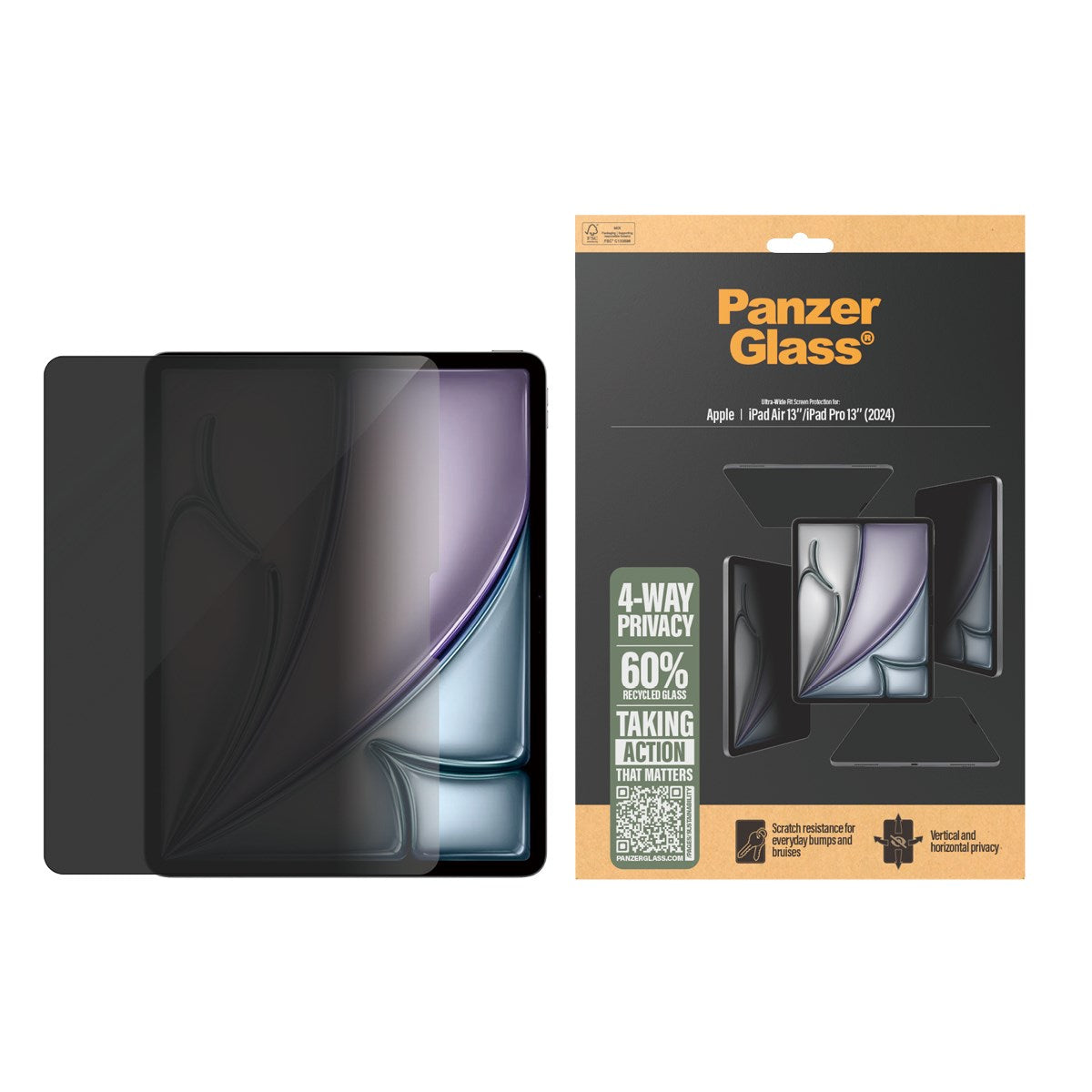 PanzerGlass® 4-Way Privacy Screen Protector iPad Air 13